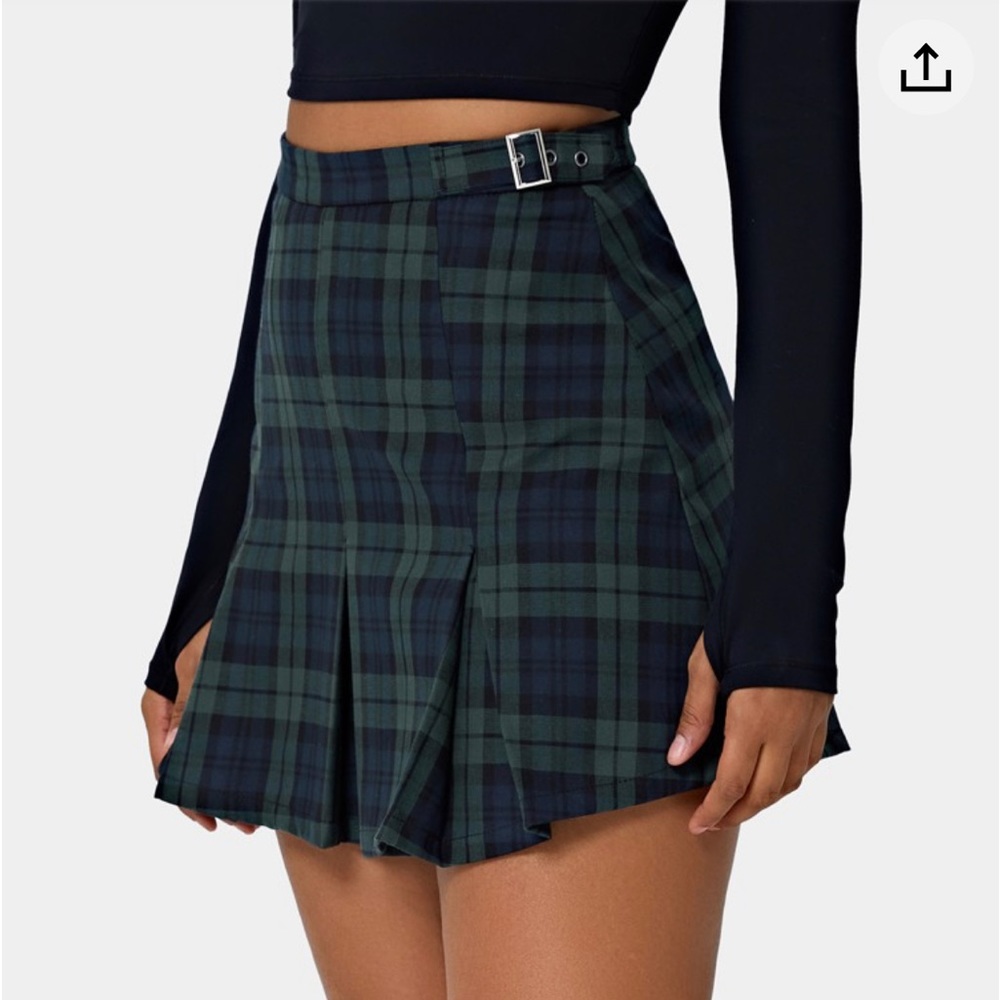 Halara High Waisted Plaid Pleated Skort (BRAND NEW NEVER WORN)